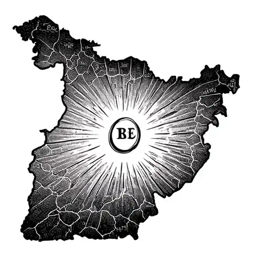 lebanon country map tattoo design idea