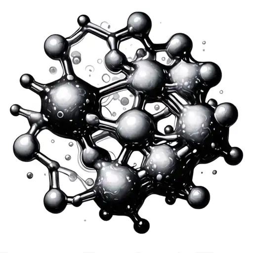 Dmt molecule forming the shape tattoo design idea