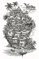 Rio de Janeiro, large tattoo design, gang favela tattoo design idea