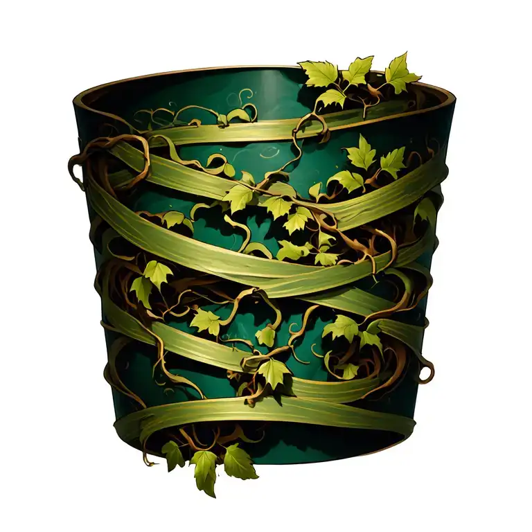 vines wrapping tattoo design idea