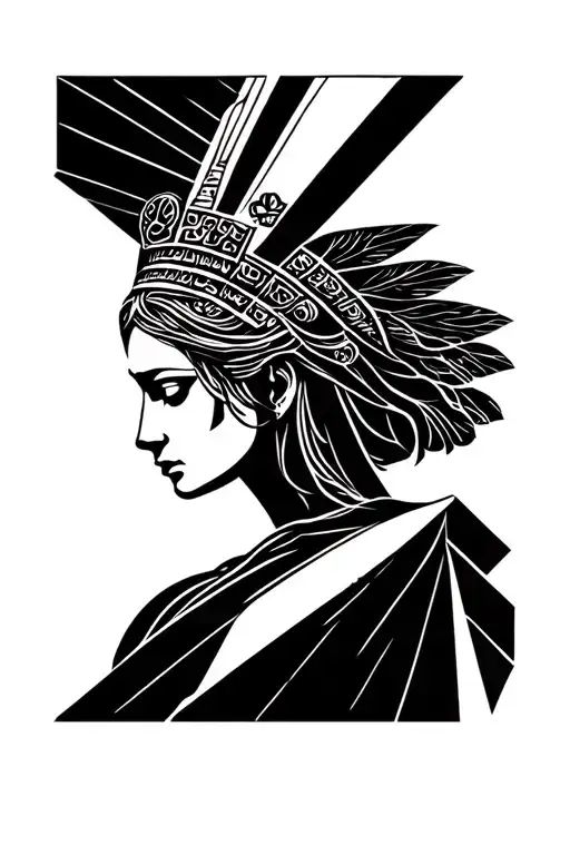athena greek goddess tattoo design idea
