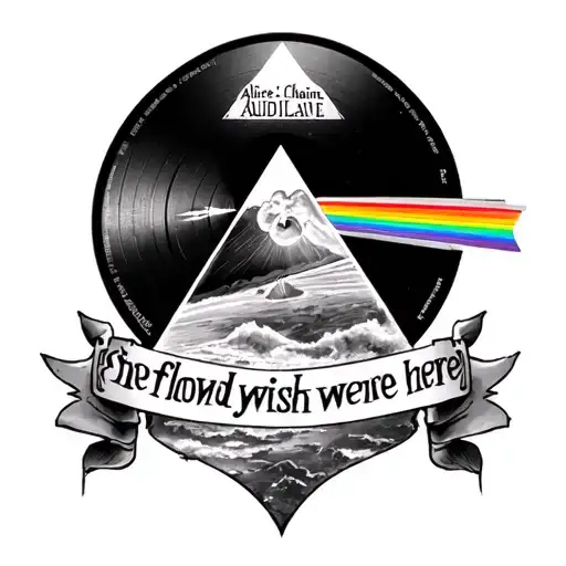 I want a tattoo made from album covers. Alice in chains Dirt, Pink floyd wish you were here, Audioslave, Stone temple pi tattoo design idea