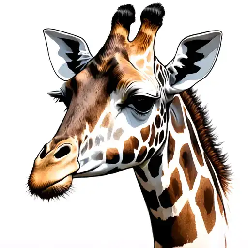 Giraffe tattoo design idea