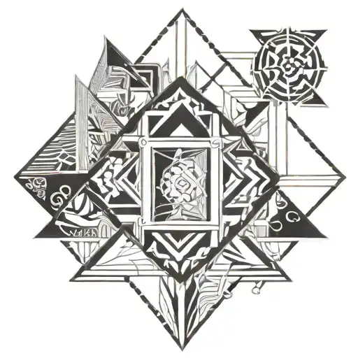 geometria ancestral tattoo design idea