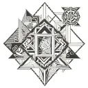 geometria ancestral tattoo design idea