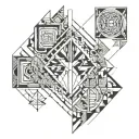 geometria ancestral tattoo design idea