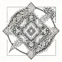 geometria ancestral tattoo design idea