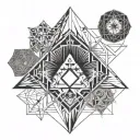geometria ancestral tattoo design idea