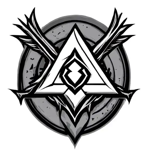 valknut Linkin Park logo merged tattoo design idea