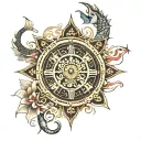 1. ANTIQUE COMPASS 2. ANTIQUE CLOCK 3. Lotus flower 4. Koi fish (Chinese or Japanese) 5. Naruto 6. Tribal 7. Elephant 8. tattoo design idea