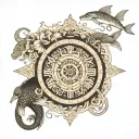 1. ANTIQUE COMPASS 2. ANTIQUE CLOCK 3. Lotus flower 4. Koi fish (Chinese or Japanese) 5. Naruto 6. Tribal 7. Elephant 8. tattoo design idea