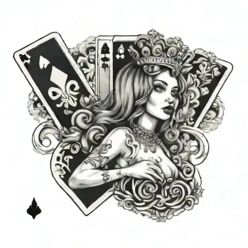 queen of spades slut BBC only tattoo design idea