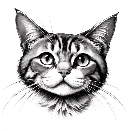 cat surrealism tattoo cool tattoo design idea