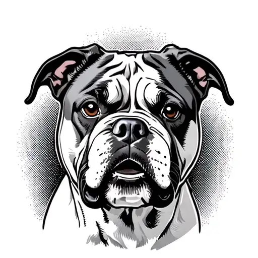 American Bulldog tattoo design idea