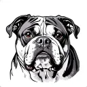 American Bulldog tattoo design idea