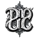 R M J L J E C C T, USING THOSE LETTERS MAKE A TATTOO DESIGN tattoo design idea