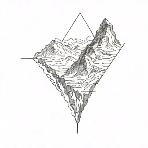 matterhorn mountain tattoo design idea