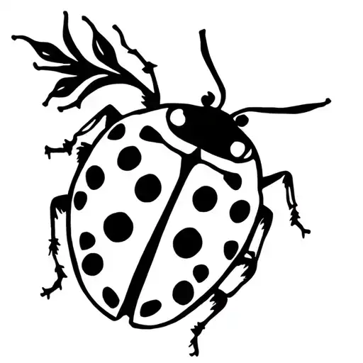 lucky ladybug tattoo design idea