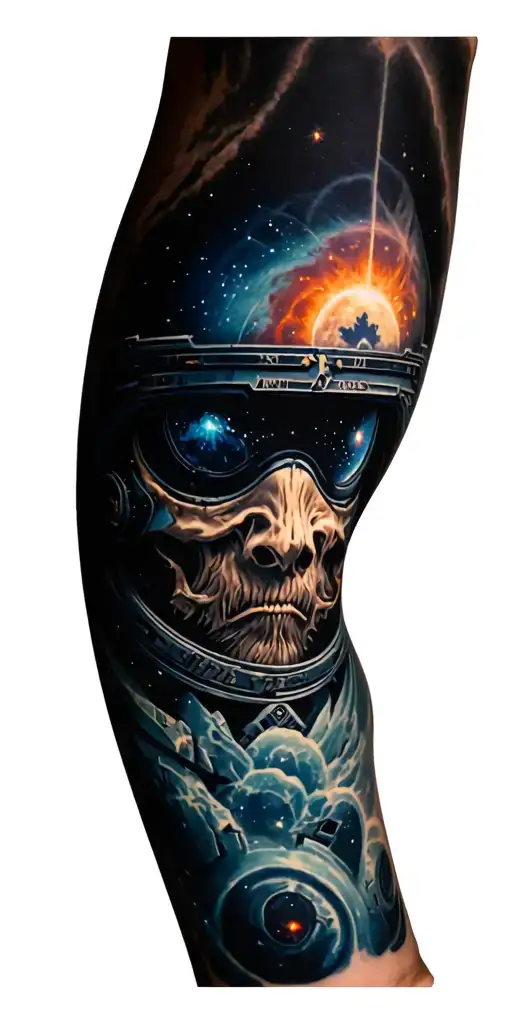 filler space with warhammer 40k universe tattoo design idea