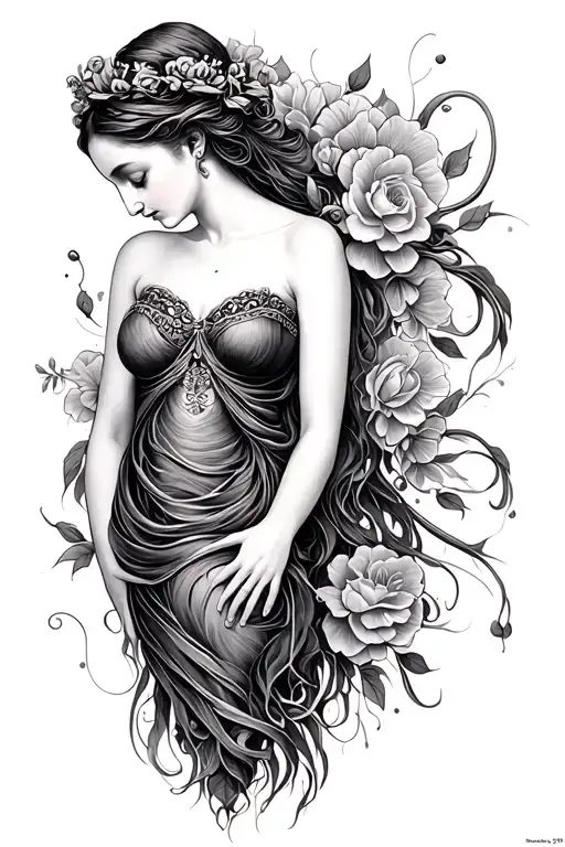 Klimt medicine hygieia tattoo design idea