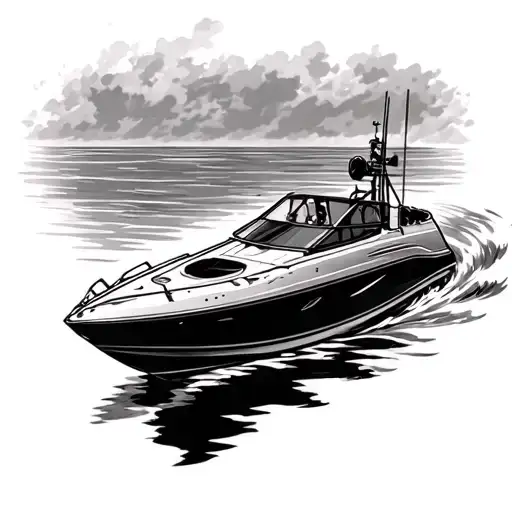 Speed Boat tattoo design idea