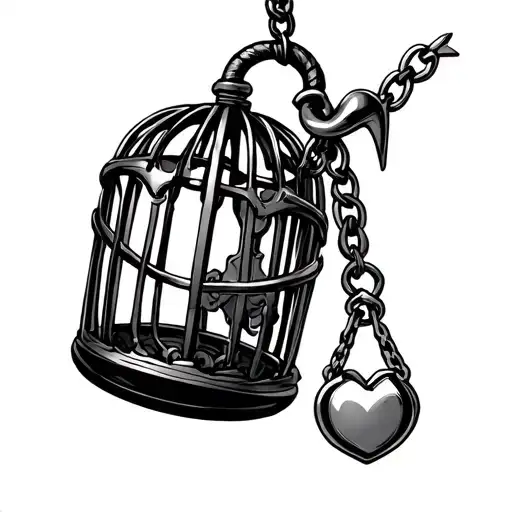 chastity cage cuckold tattoo design idea