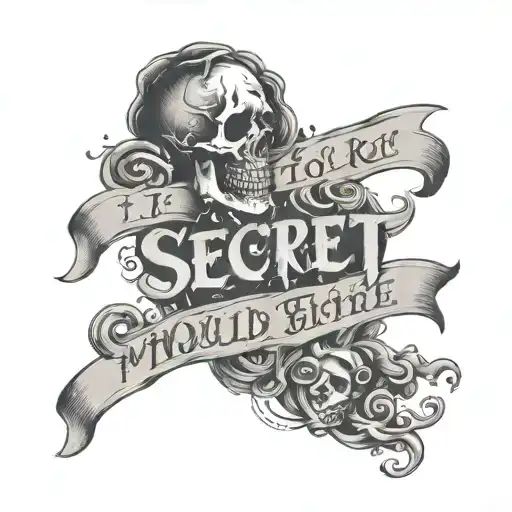 quote "If i told you then it wouldnt be a secret" with "Shhh.." and a finger against lips  tattoo design idea