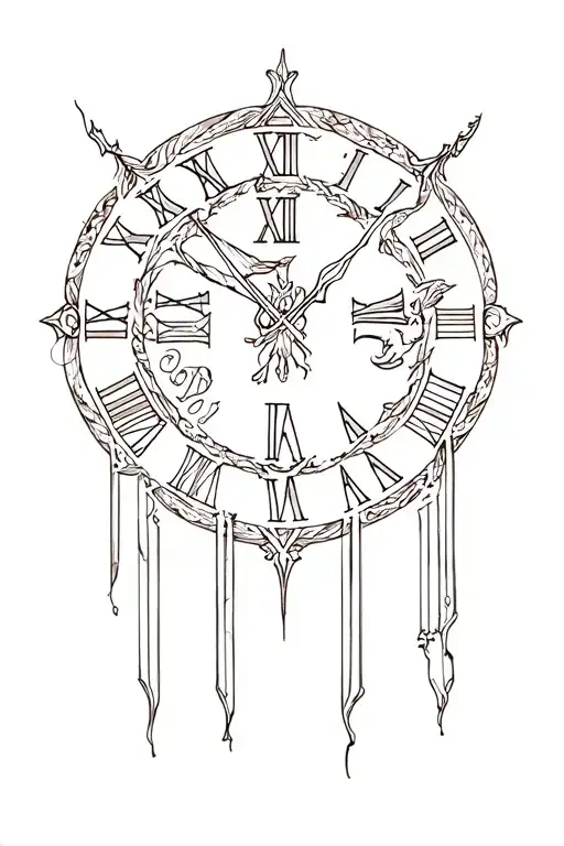 Roman numerals tattoo design idea