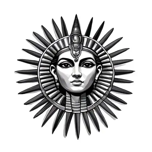 Egyptian Sun tattoo design idea