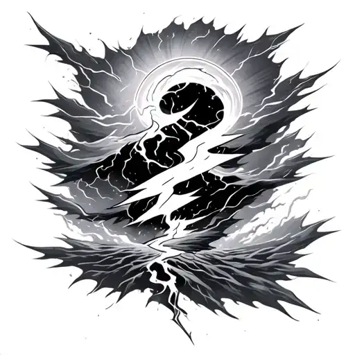 Thunder Storm tattoo design idea