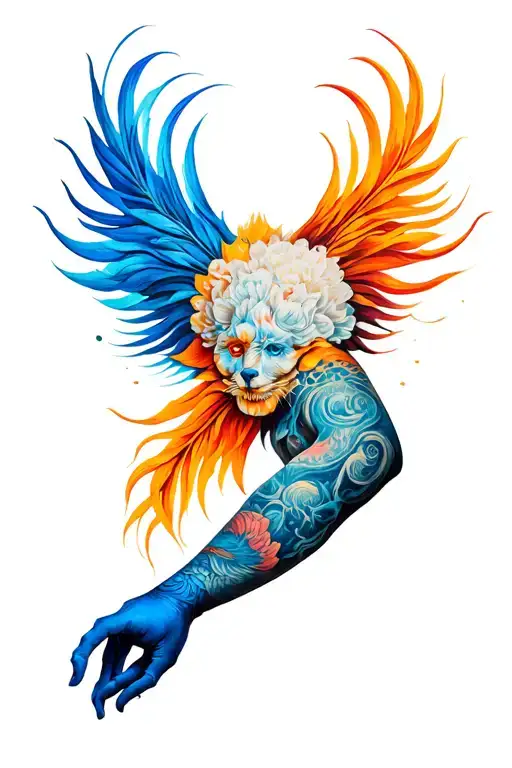 men's arm sleeve tattoo design idea