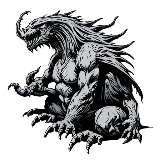 Cryptid tattoo design idea