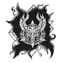 It expresses mysterious wisdom and enlightened mentality within complex symbols that are difficult for ordinary people t tattoo design idea