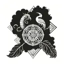 It expresses mysterious wisdom and enlightened mentality within complex symbols that are difficult for ordinary people t tattoo design idea