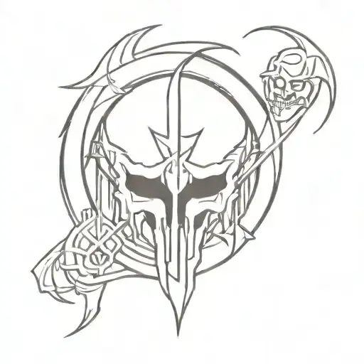 Incorporate heavy metal band logos into a sleeve tattoo design tattoo design idea