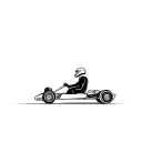 Go Kart without driver only car tattoo design idea