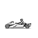 Go Kart without driver only car tattoo design idea