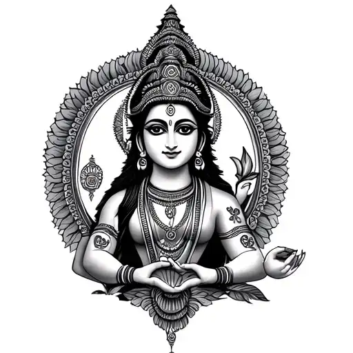 Lakshmi tattoo design idea