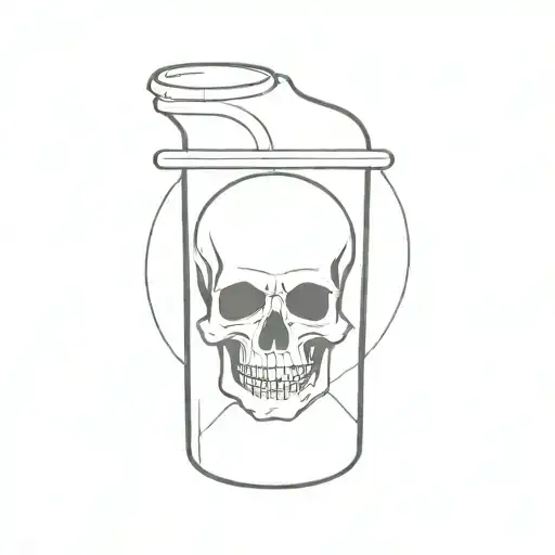 hour glass with skull adorned tattoo design idea