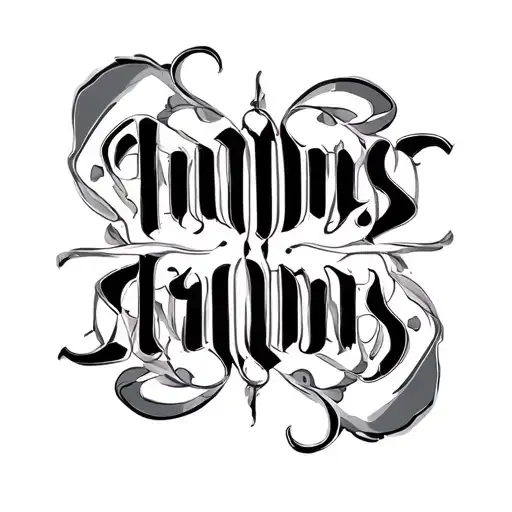 Two Word Ambigram Generator tattoo design idea