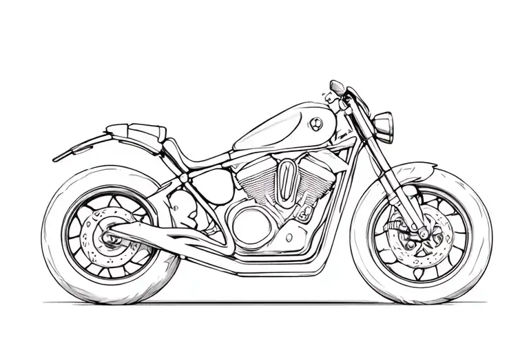 Tattoo with an image of an environmental symbol inscribed in the design of a biker motorcycle tattoo design idea