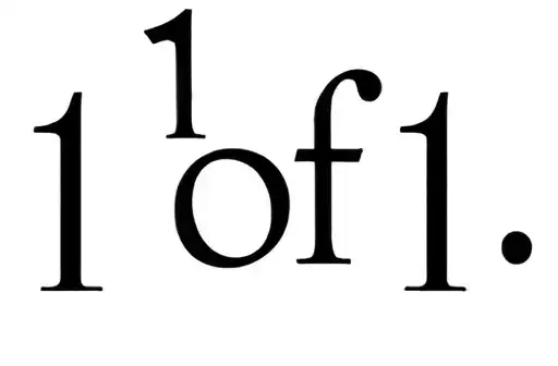 "1of1" tattoo design idea