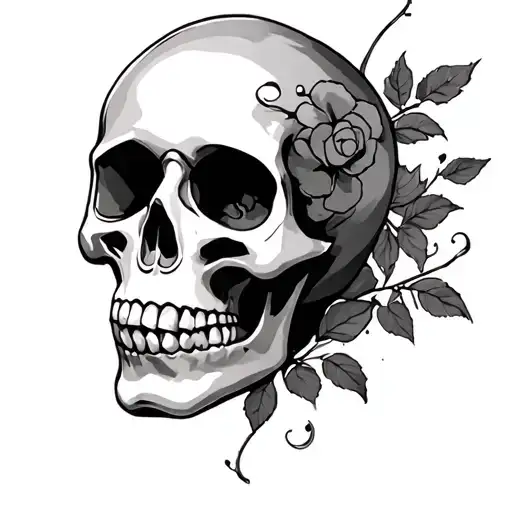 Girly Skull tattoo design idea