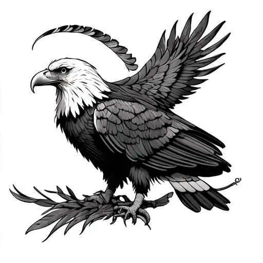 Mexican eagle, mandala tattoo design idea