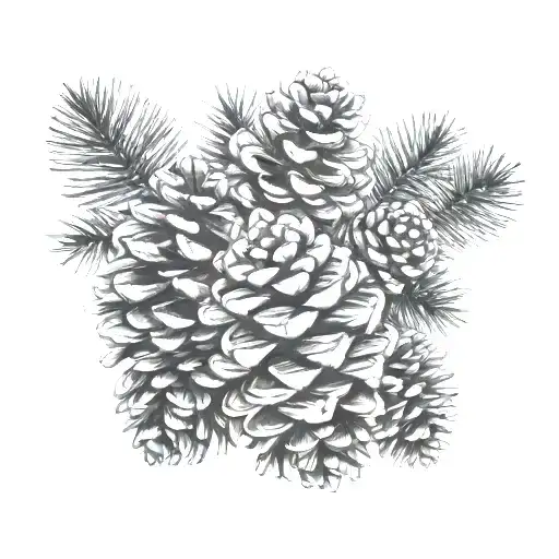 Pinecone tattoo design idea