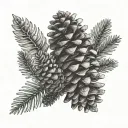 Pinecone tattoo design idea