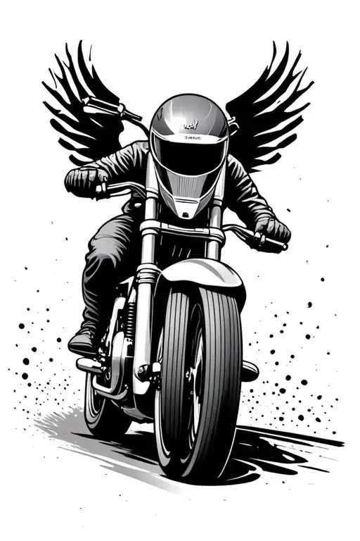dirt track racing and motorcycle  tattoo design idea
