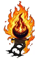 Fantastic calcifer tattoo design idea