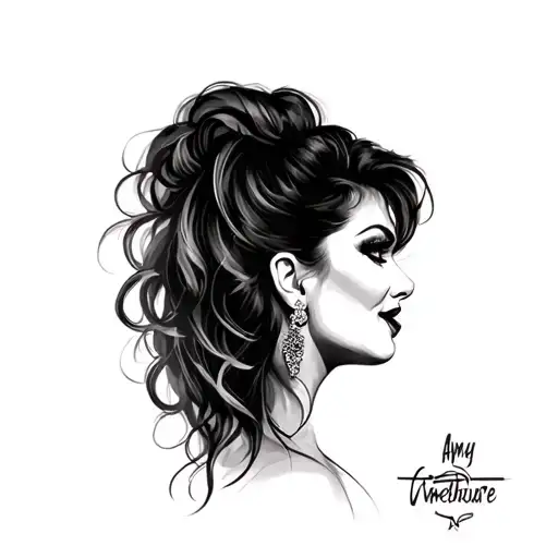 Amy Winehouse tattoo design idea
