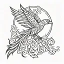 phoenix renaissance tattoo design idea